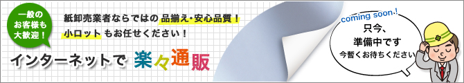 一般のお客様も大歓迎！紙卸売業者ならではの品揃え・安心品質！小ロットもお任せください！インターネットで楽々通販